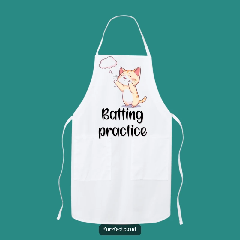 Funny Cat Cloud Play Apron - Chef's Whimsical Kitchen Companion