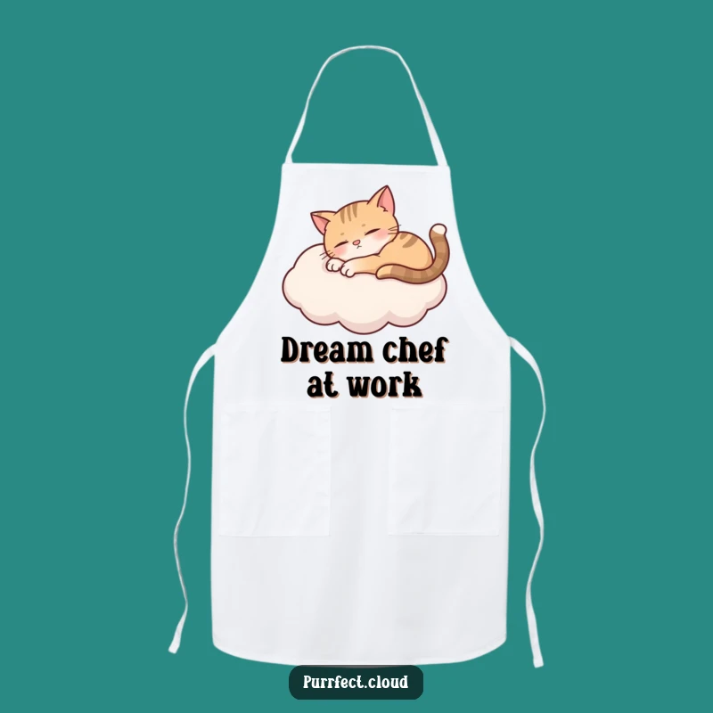Funny Cloud Cat Peek Apron - Kitchen Explorer Gift