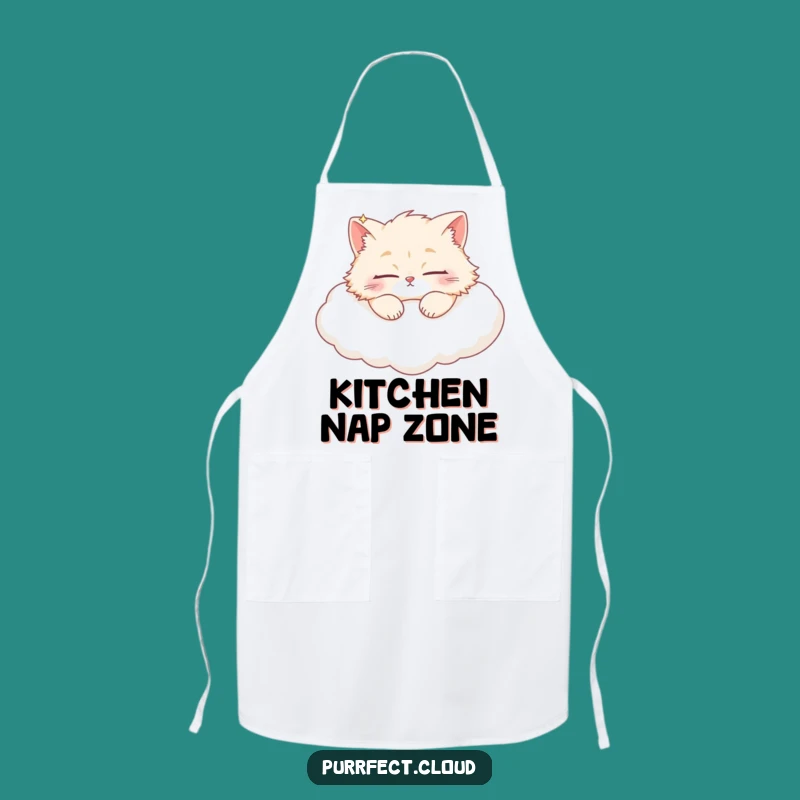 Funny Sleeping Cat Cloud Apron: Sweet Dreams for Kitchen Masters