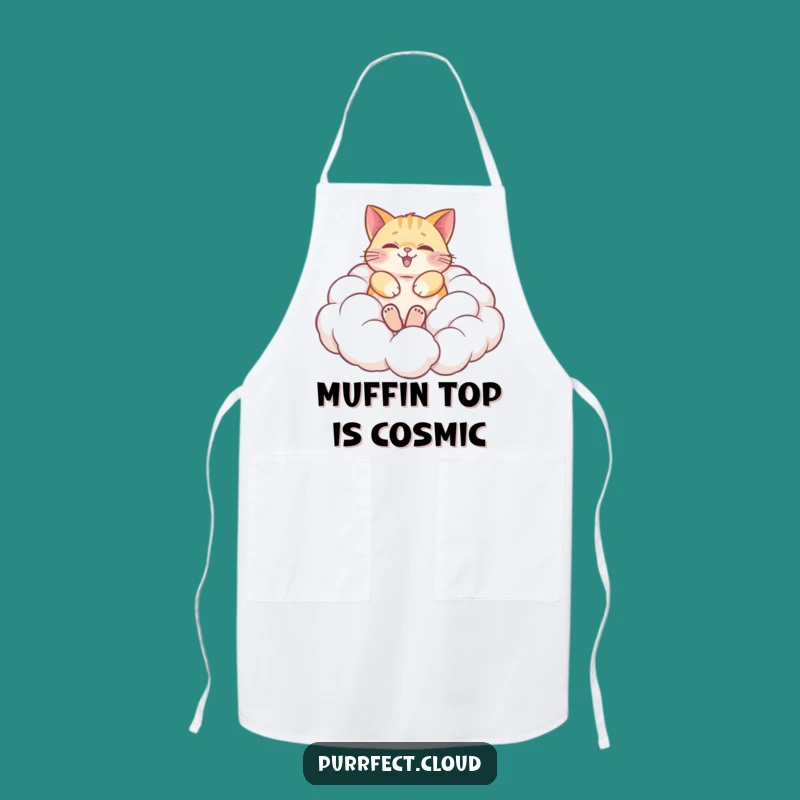 Funny Cat Cloud Apron: Whimsical Kitchen Wear for Happy Cooks, Gift