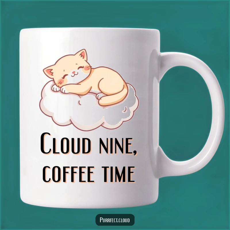 Funny Lazy Cat Cloud Mug - Perfect Relaxing Kitty Gift for Dreamers