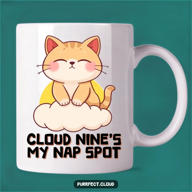 Funny Sunset Cloud Cat Dream Mug - Adorable Feline Humor Gift