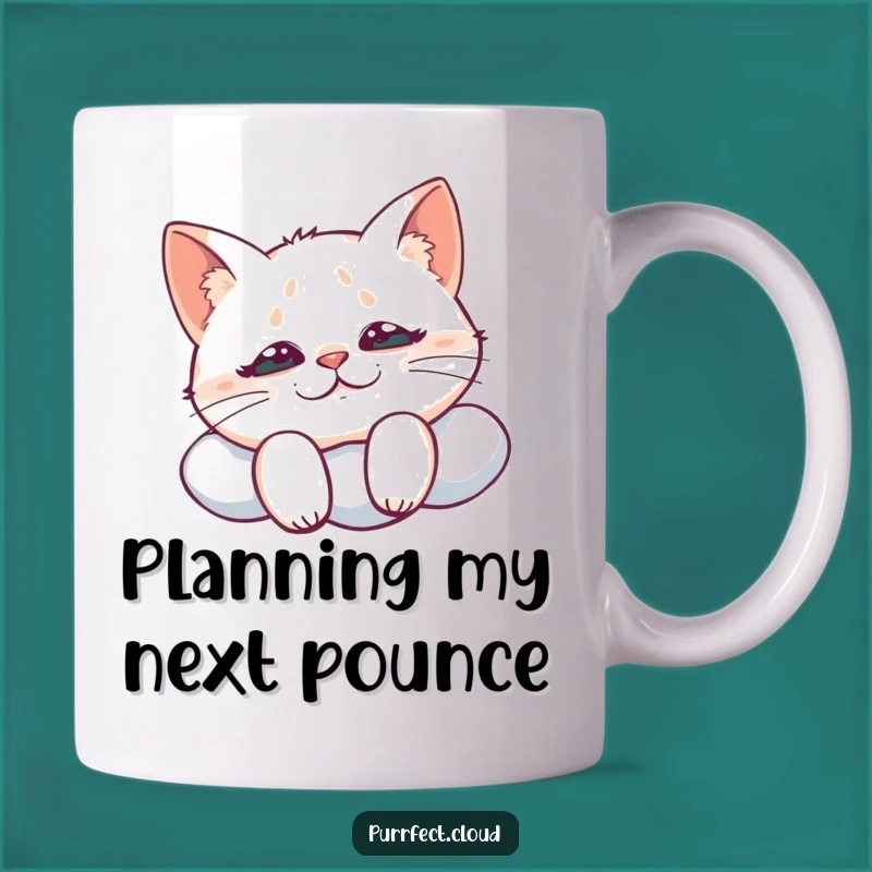 Funny Cat Cloud Mug: Mischievous Grin Gift for Playful Feline Fans