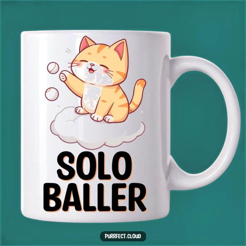 Funny Self-Playing Cat Mug - Cloud Fetch Fun, Hilarious Gift!