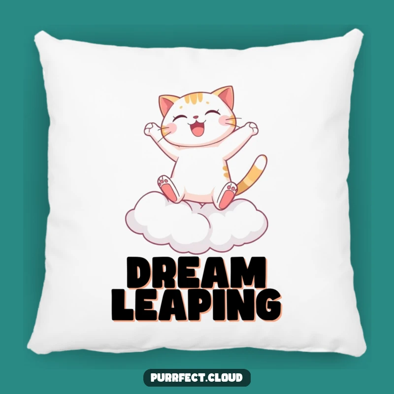 Funny Joyful Cat Cloud Pillow - Cozy Adventurous Accent