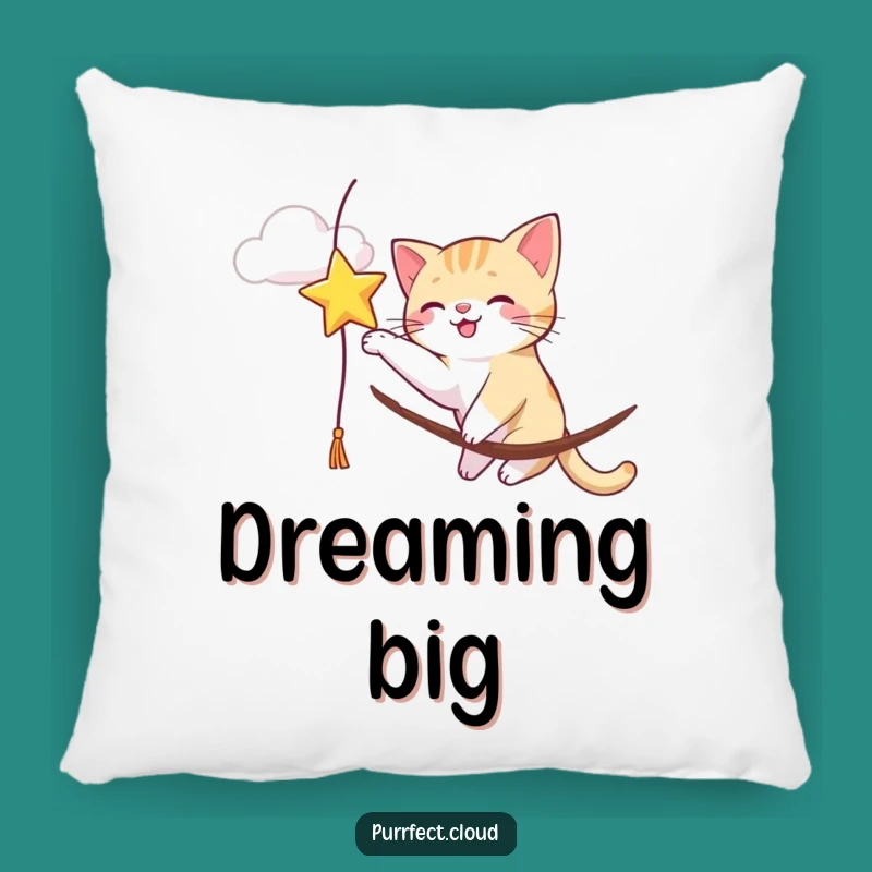 Funny Cat Star Batting Pillow: Cozy Comfort for Playful Souls