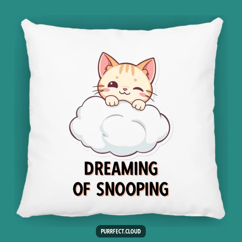 Funny Curious Cat Pillow: Snuggle with Whimsy and Feline Humor
