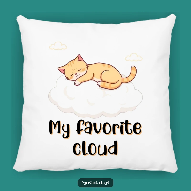 Funny Napping Cloud Cat Pillow, Comfy Cushion for Sleepy Felines