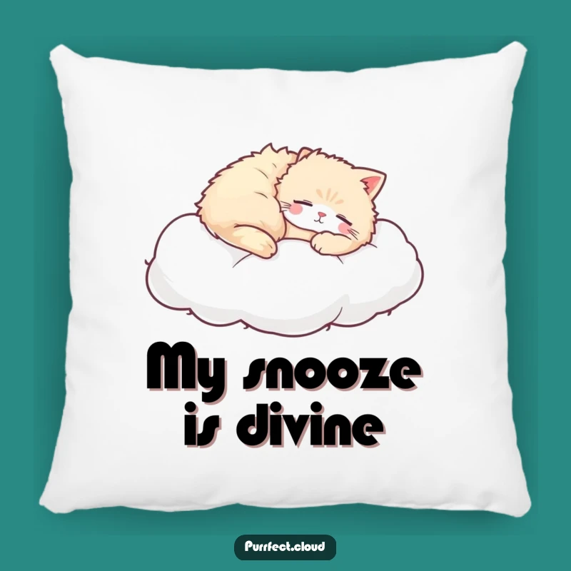 Funny Cat Cloud Pillow: Sleepy Feline Comfort, Cozy & Cute Decor Gift
