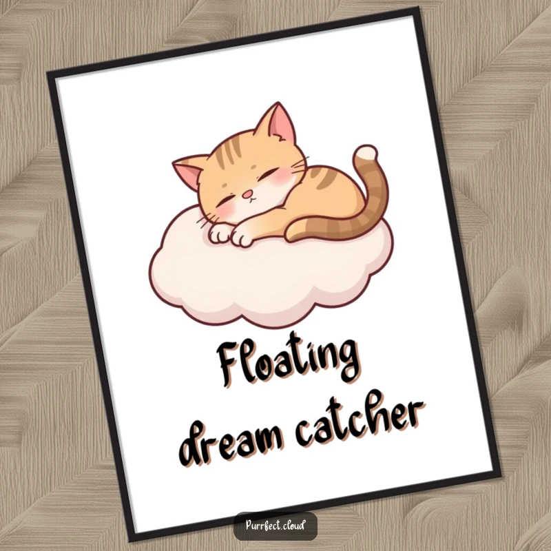 Funny curious cat peering over a cloud with wide eyes, downloadable digital art for explorers.