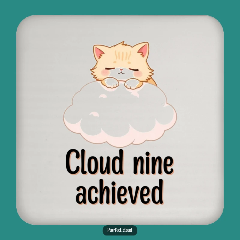 Funny Fluffy Cat Cloud Coaster: Soft Kitty Table Protector Gift