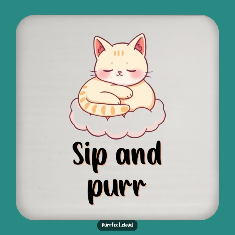 Funny Cat Cloud Coasters: Protect Surfaces with Feline Peace and Humor