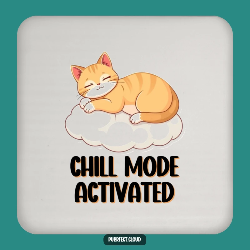 Funny Cloud Cat Drink Coaster - Hilarious Gift to Protect Surfaces with Humor