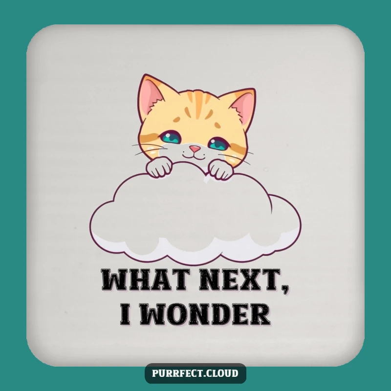 Funny Curious Cat Coaster: Peeking Kitty Protection - Charming Funny Gift