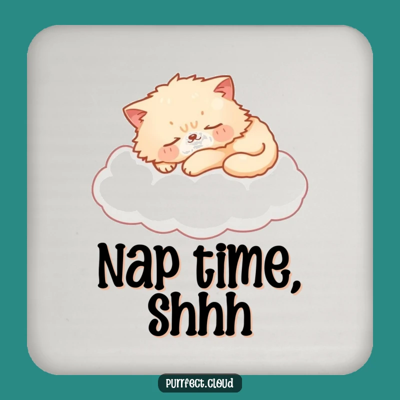 Funny Cat Cloud Coaster: Peaceful Protection, Ideal Funny Gift