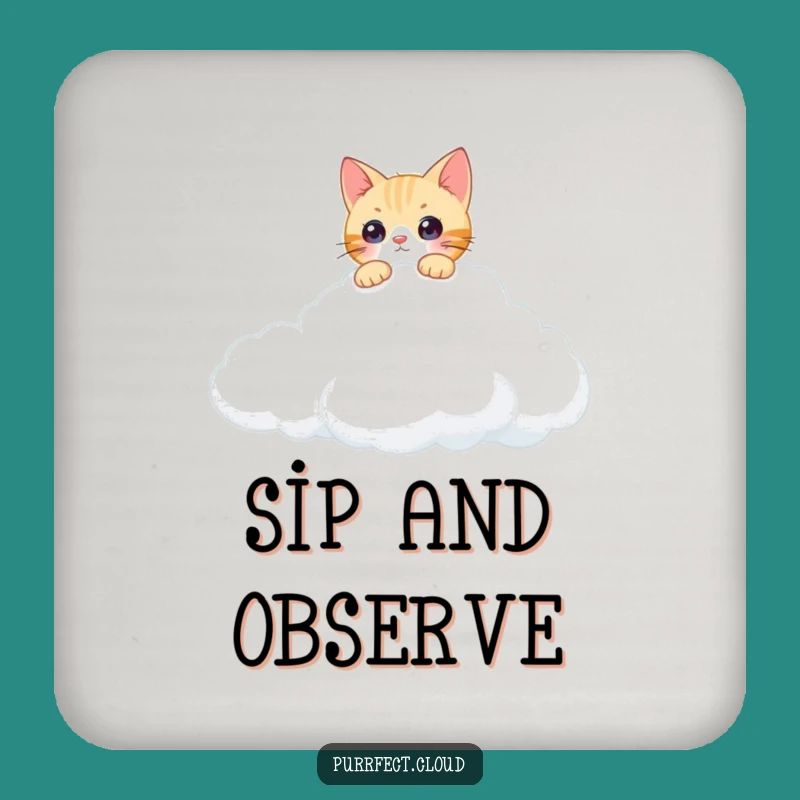 Funny Curious Cat Coasters: Protect Surfaces with Feline Whimsy