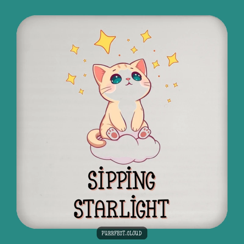 Funny Cat Star Gazing Coaster - Protect Furniture Gift