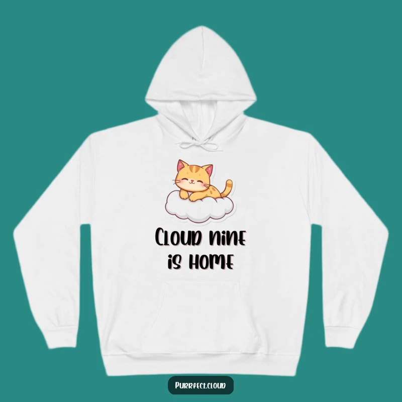 Funny Ginger Cat Cloud Hoodie: Cozy Up in Peaceful Feline Comfort