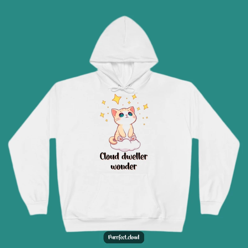 Cozy Funny Cat Star Gazing Hoodie - Warm & Cosmic Gift