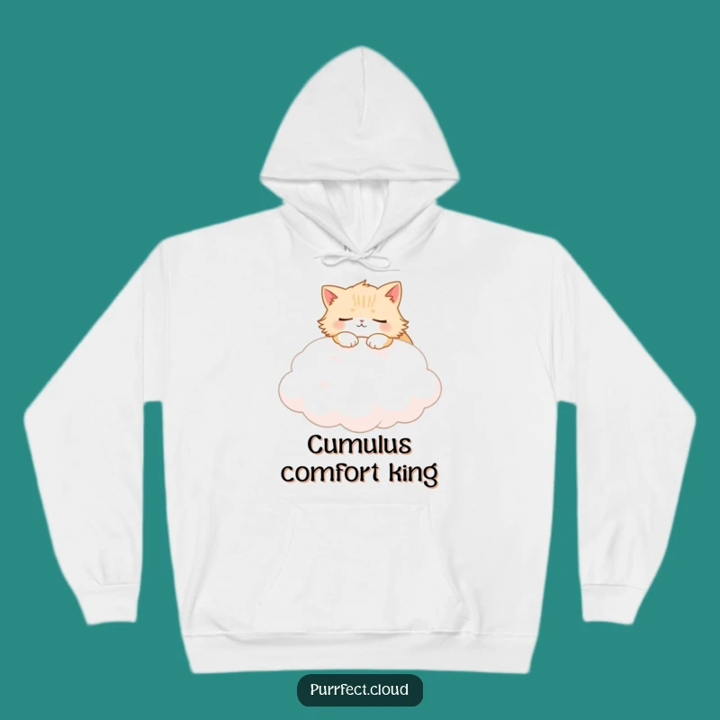 Funny Fluffy Cat Cloud Hoodie: Ultra Soft Kitty Comfort Gift