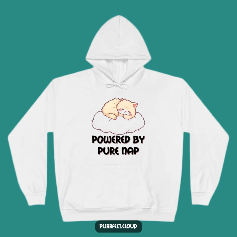 Funny Cozy Cat Cloud Hoodie: Peaceful Napping Feline, Warm & Snuggly Gift