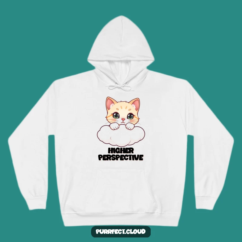 Funny Cozy Cloud Cat Hoodie - Warm and Humorous Feline Apparel
