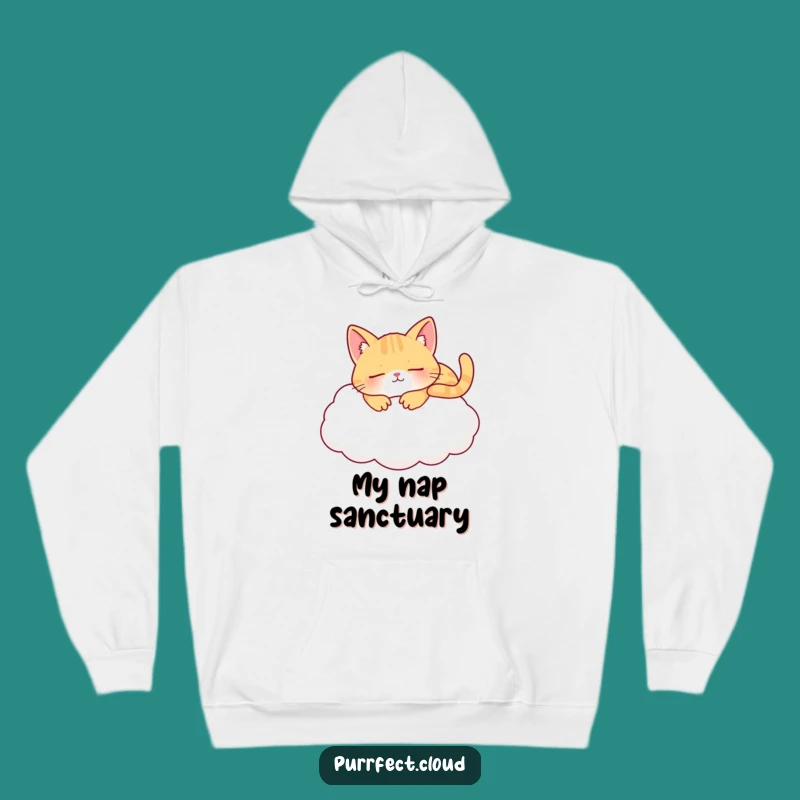Funny Napping Cat Cloud Hoodie: Cozy Up in Heavenly Feline Comfort
