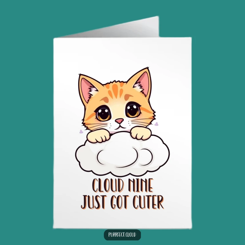 Free Printable Funny Cat Birthday Card: Curious Cloud Kitty, DIY Downloadable Gift