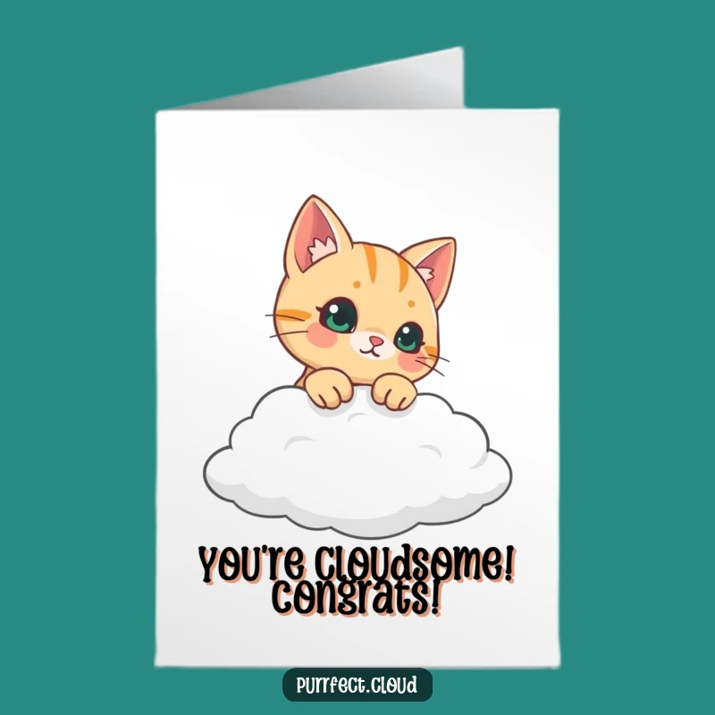 Free Printable Cat Congratulations Card: Cloud Explorer - Hilarious Downloadable Gift!