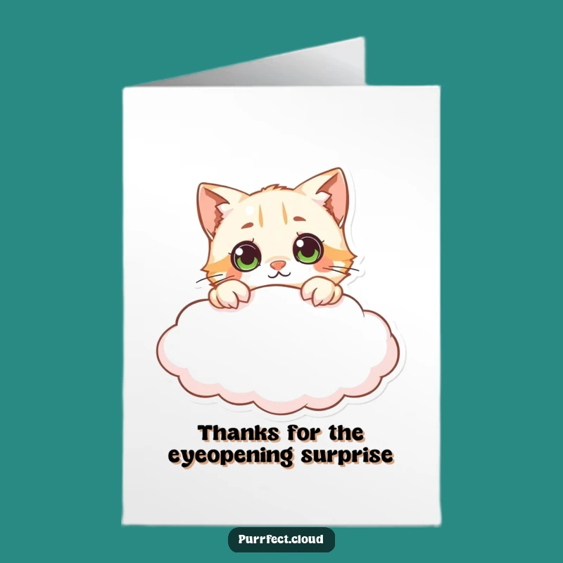 Free Printable Curious Cat Thank You Card - Funny Downloadable Intrigue Gift!