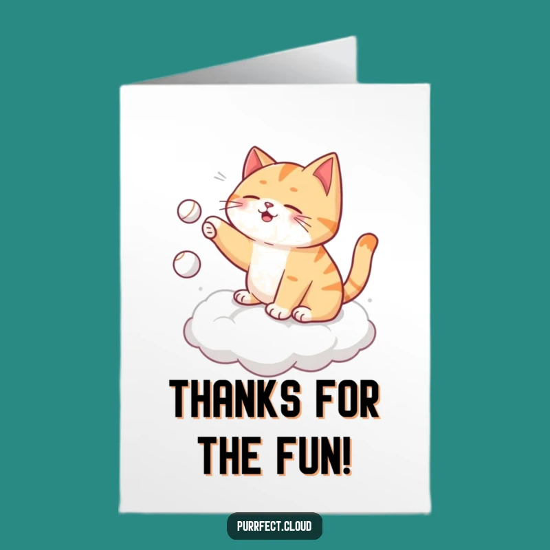Free Printable Thank You Card: Cat's Fetch Funnies Funny Downloadable Gift