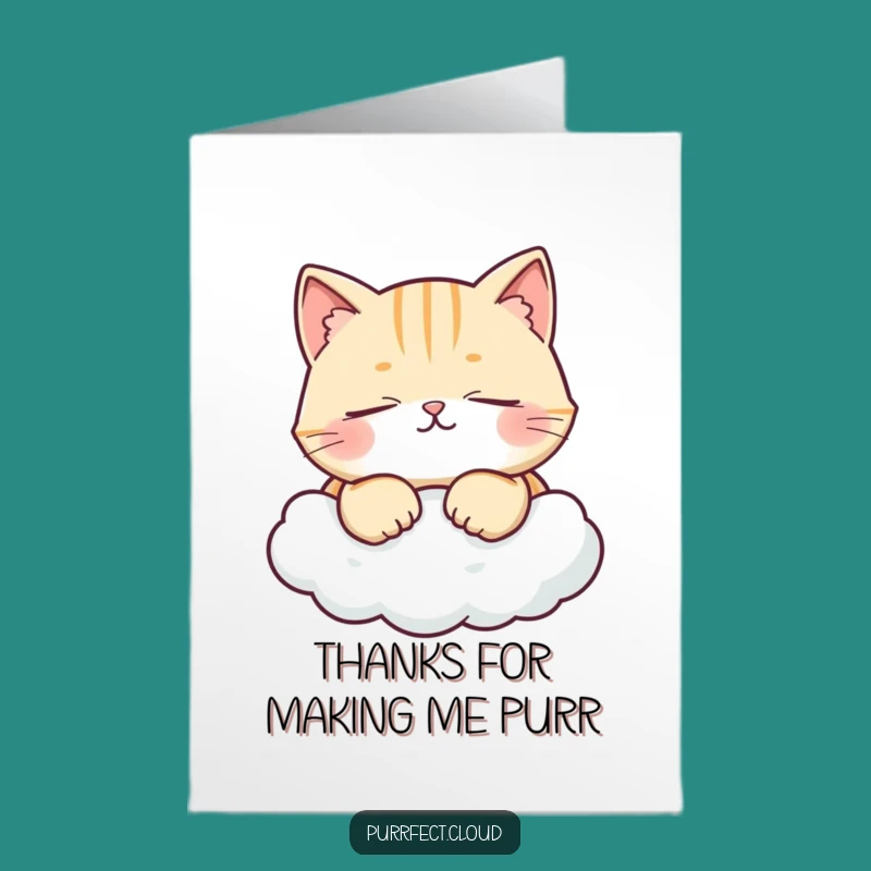 Free Printable Thank You Card: Grateful Cloud Cat - Your Funny Downloadable Gift