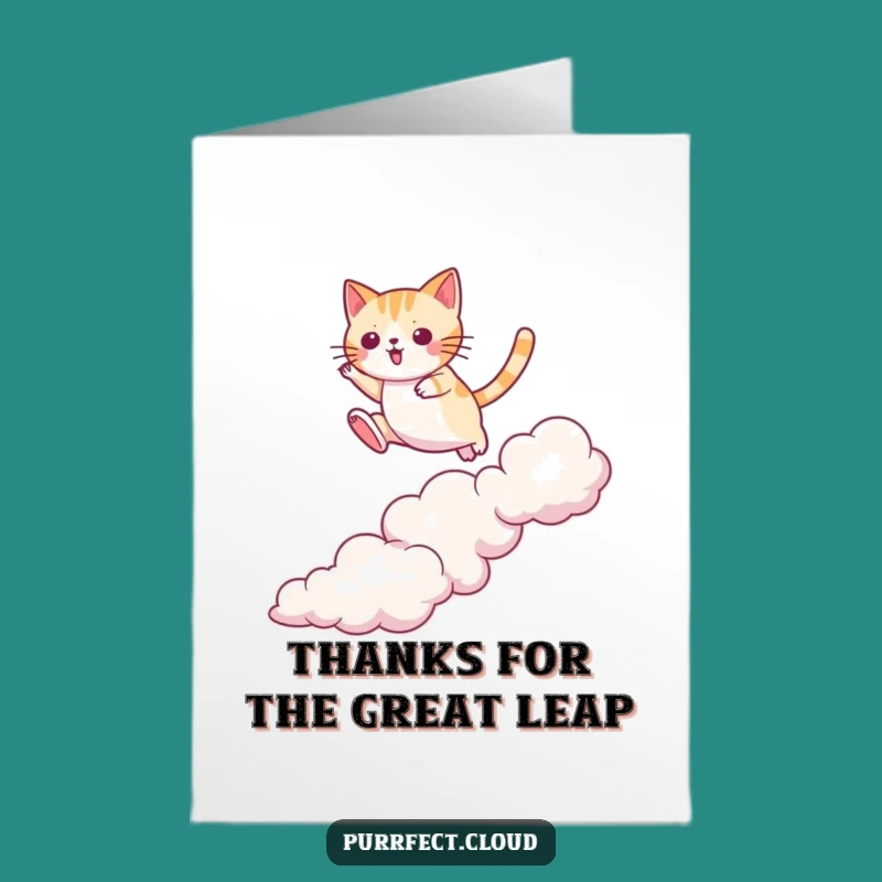 Free Printable Agile Cat Thank You Card: Downloadable Gift for Go-getters