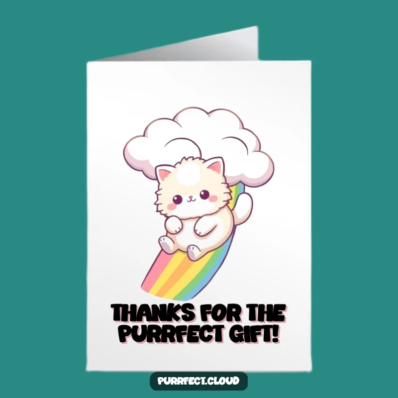 Hilarious Free Printable Thank You Card: Rainbow Cat Appreciation - DIY Gift