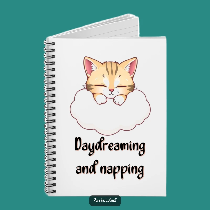 Funny Cat Cloud Nap Notebook: Wide-Eyed Kitty Journal - Perfect Funny Gift