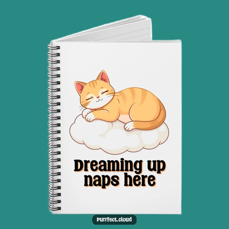 Funny Zen Cat Cloud Notebook - Hilarious Gift for Jotting Down Calm Thoughts