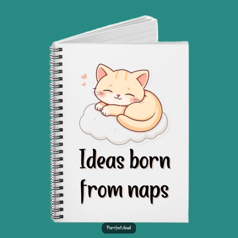 Funny Cat Dreaming Notebook: Happy Smiling Journal, Creative & Whimsical Gift