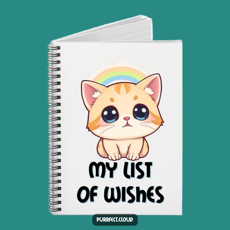 Funny Cat Rainbow Notebook: Wide-Eyed Wonder Pages, Magical Journal Gift