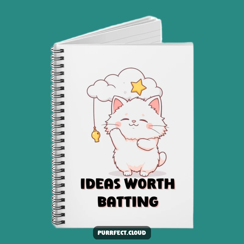 Funny Fluffy Cat Cloud Star Notebook: Jot Down Dreams, Humorous Funny Gift