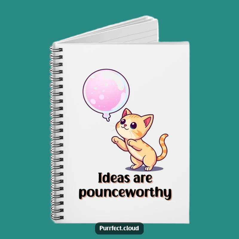 Funny Pouncing Cat Notebook: Capture Your Boldest Ideas