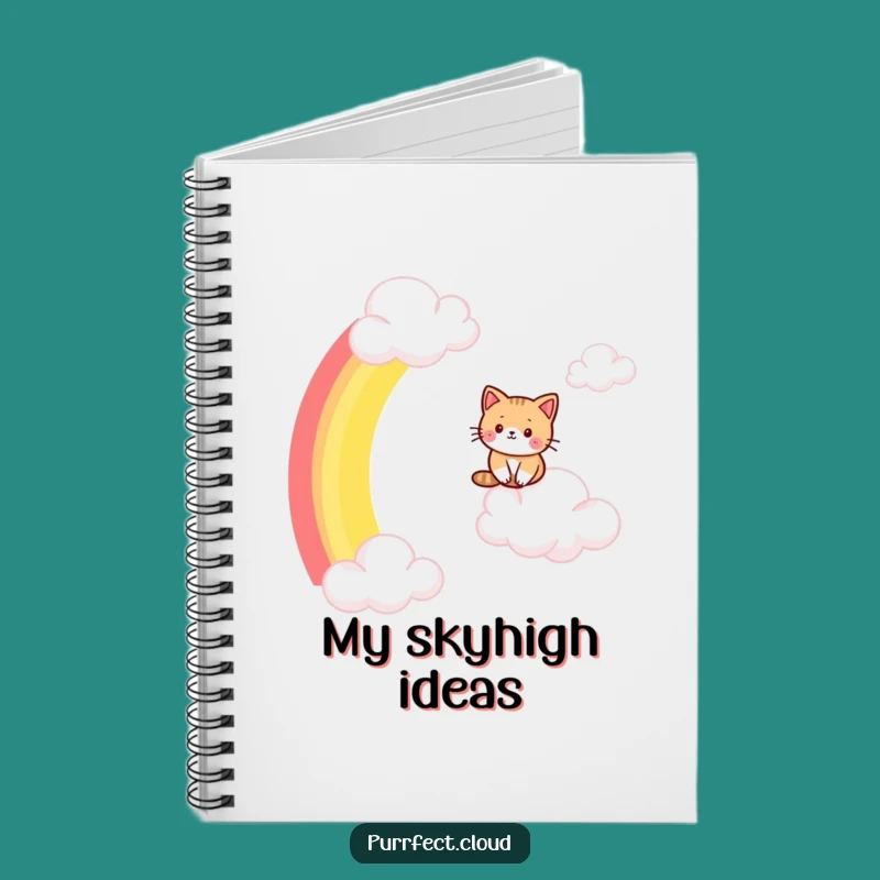 Funny Cat Rainbow Slide Notebook: Jot Down Magical Ideas