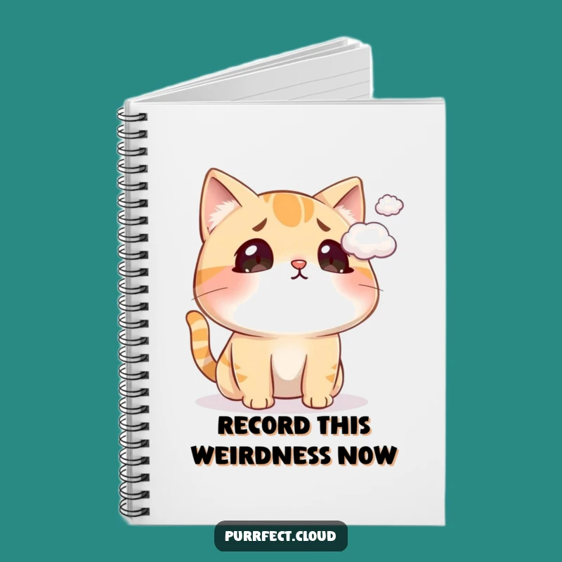 Funny Surprised Cat Cloud Notebook: Jot Down Thoughts with Feline Surprise, Ideal Funny Gift