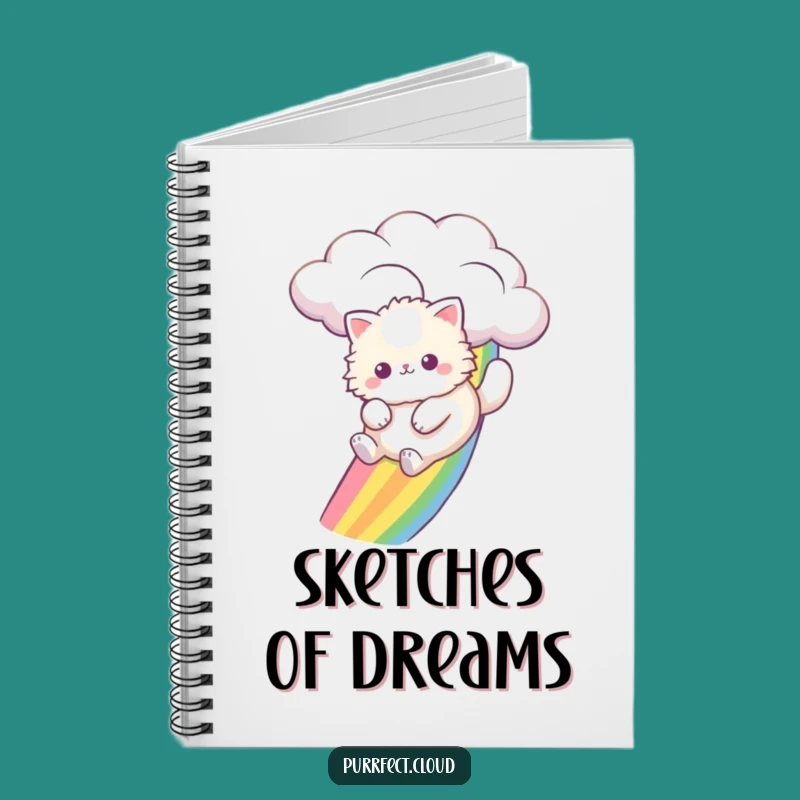 Funny Cat Rainbow Slide Notebook: Feline Adventure Journal for Creative Minds