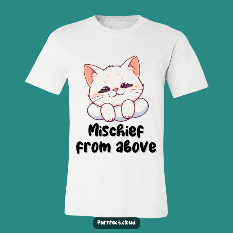 Funny Cat Cloud T-Shirt: Mischief Maker Tee, Perfect Humorous Gift