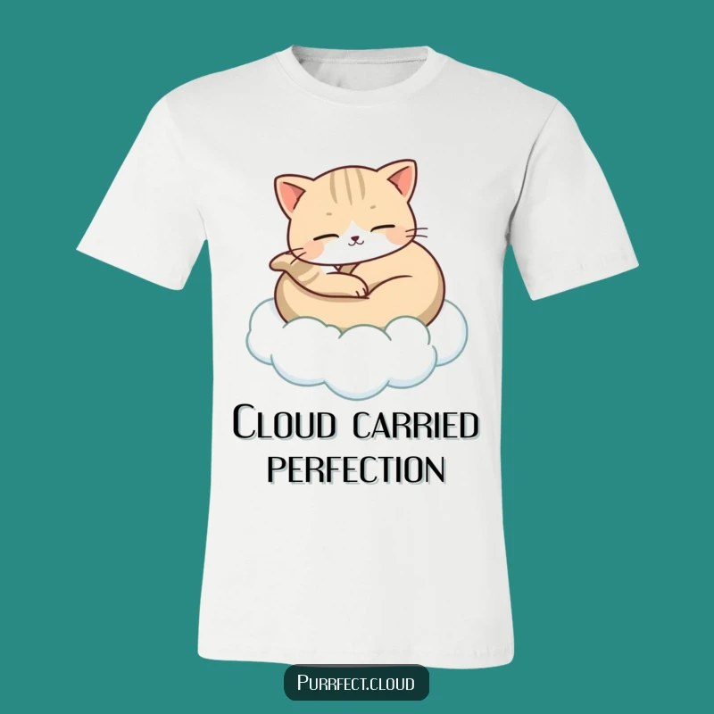 Funny Cat Cloud T-Shirt: Serene Feline Nap Tee, Perfect Gift
