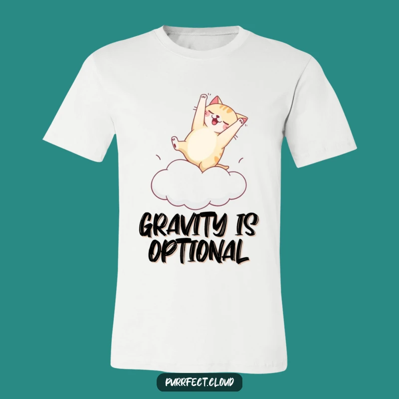 Funny Clumsy Cat Cloud T-Shirt - Hilarious Gift for The Effortlessly Awkward