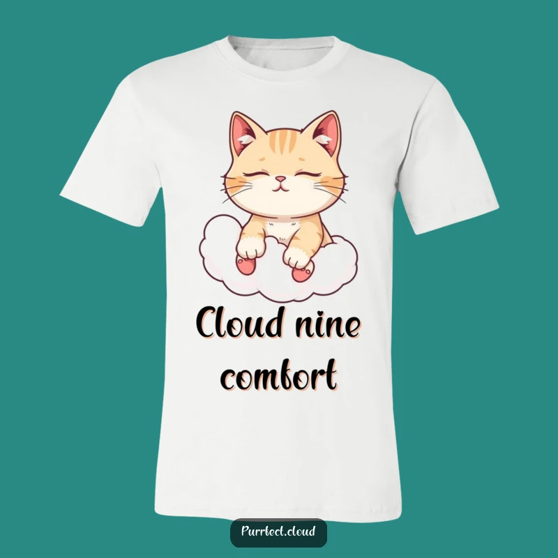 Funny Peaceful Cat T-Shirt - Cloud Rider Serenity Tee, Relaxing Gift!