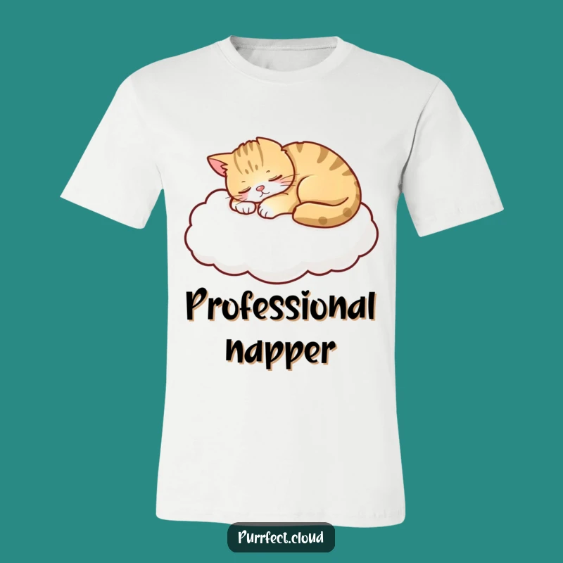 Funny Peaceful Cat Cloud T-Shirt - Dreamy Cartoon Comfort
