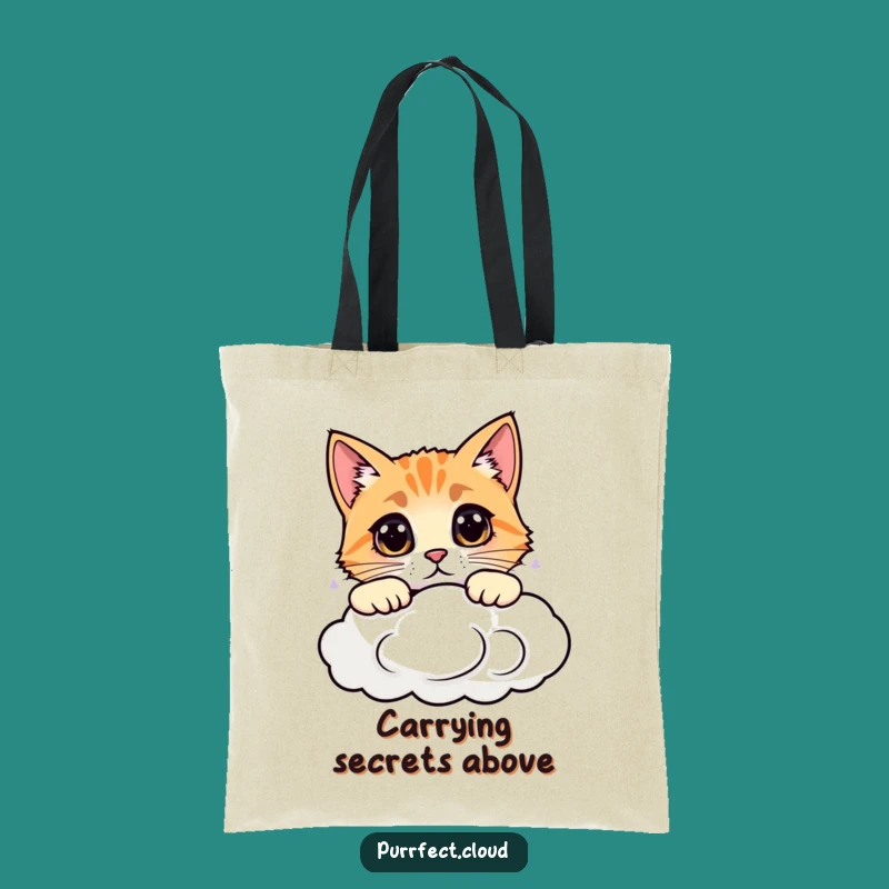 Funny Cloud Explorer Cat Tote Bag: Carry Your Essentials with Humor