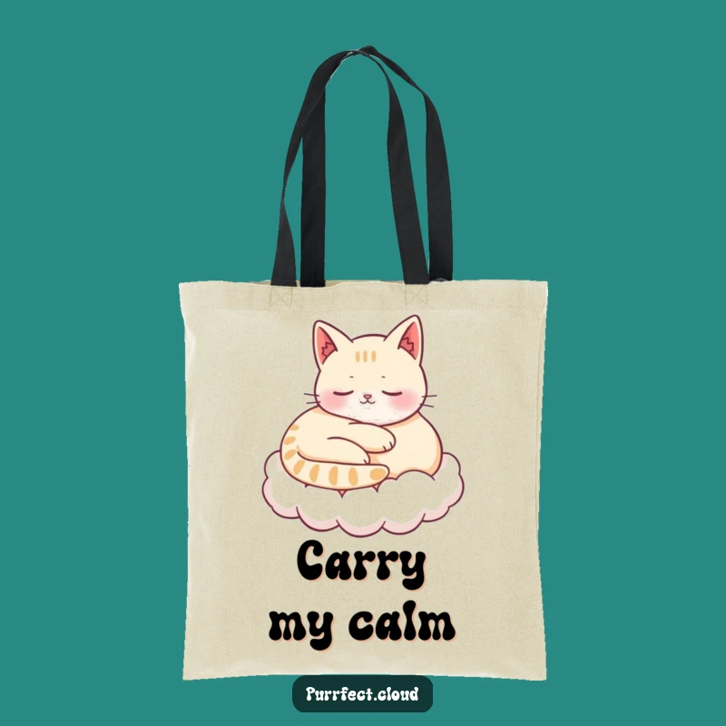 Funny Content Cat Tote Bag: Carry Your Calm with Feline Humorous Style